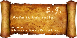 Stefanik Gabriella névjegykártya